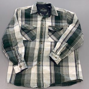 Green button up flannel